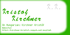 kristof kirchner business card